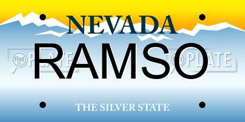 RAMSO Nevada License Plate