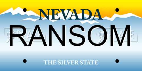 RANSOM Nevada License Plate
