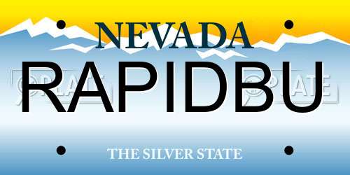 RAPIDBU Nevada License Plate