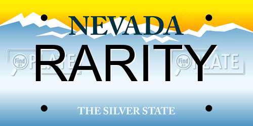 RARITY Nevada License Plate