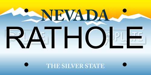 RATHOLE Nevada License Plate