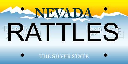 RATTLES Nevada License Plate