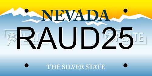 RAUD25 Nevada License Plate