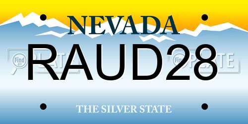 RAUD28 Nevada License Plate