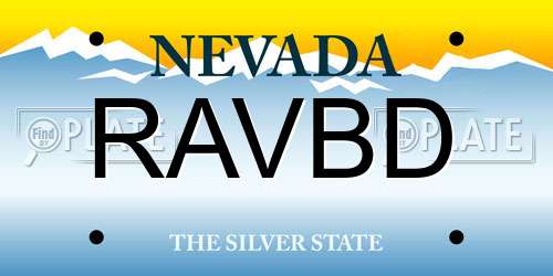 RAVBD Nevada License Plate