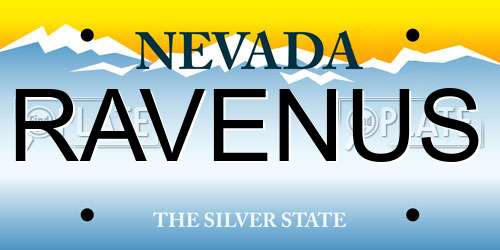 RAVENUS Nevada License Plate