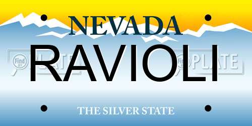 RAVIOLI Nevada License Plate