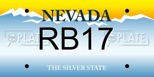 RB17 Nevada License Plate