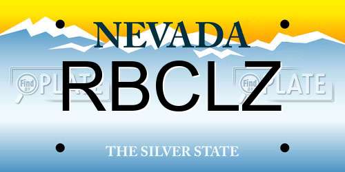 RBCLZ Nevada License Plate