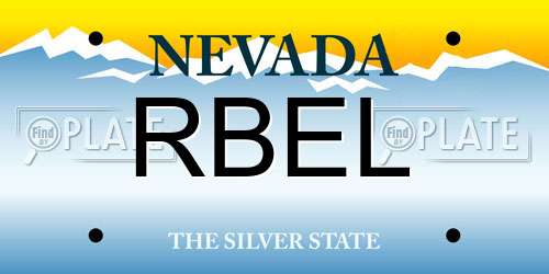 RBEL Nevada License Plate
