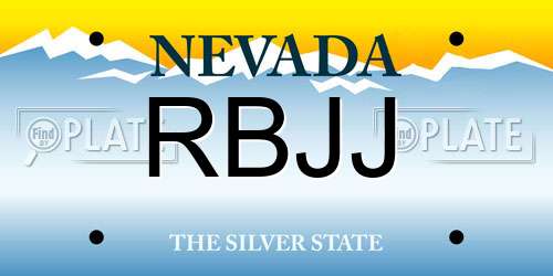 RBJJ Nevada License Plate