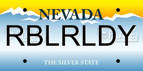 RBLRLDY Nevada License Plate