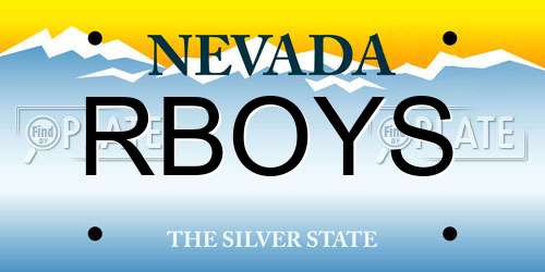 RBOYS Nevada License Plate