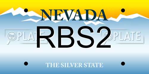 RBS2 Nevada License Plate