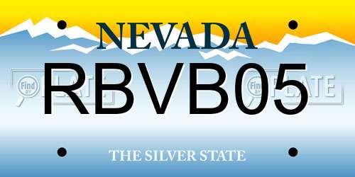 RBVB05 Nevada License Plate