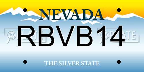 RBVB14 Nevada License Plate