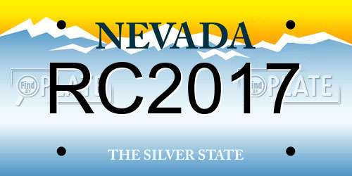RC2017 Nevada License Plate