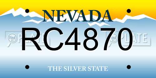 RC4870 Nevada License Plate