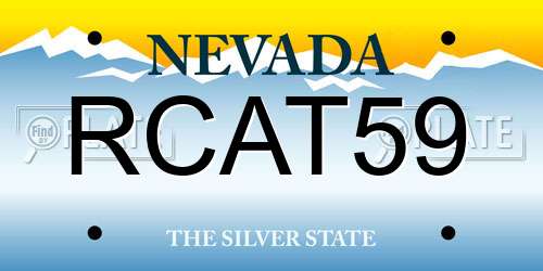 RCAT59 Nevada License Plate