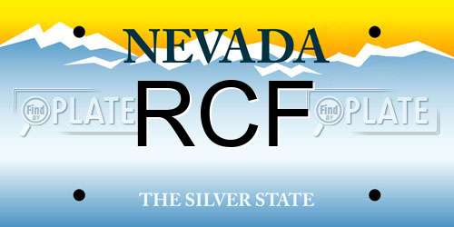 RCF Nevada License Plate