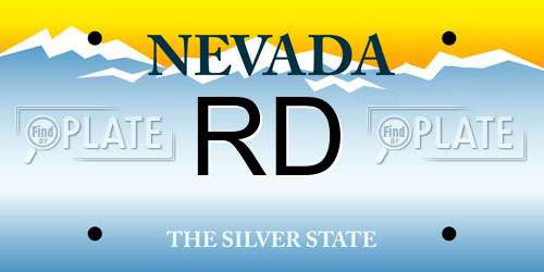 RD Nevada License Plate