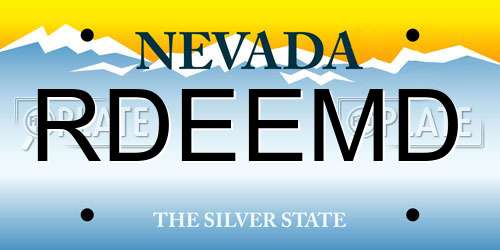RDEEMD Nevada License Plate