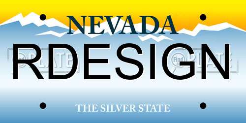 RDESIGN Nevada License Plate