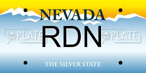 RDN Nevada License Plate