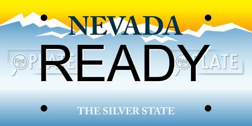 READY Nevada License Plate