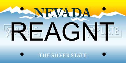 REAGNT Nevada License Plate