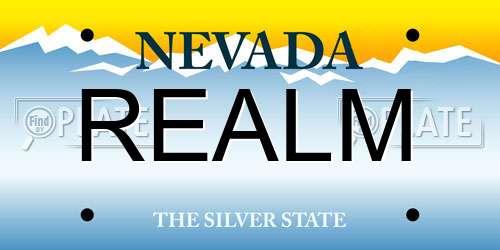 REALM Nevada License Plate