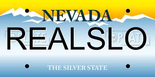 REALSLO Nevada License Plate