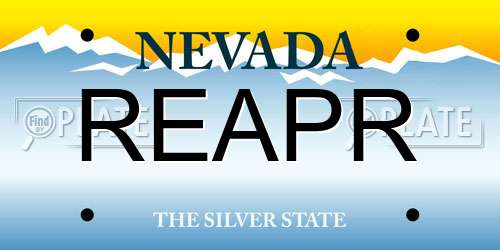 REAPR Nevada License Plate