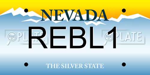 REBL1 Nevada License Plate