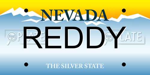 REDDY Nevada License Plate