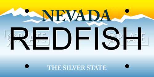 REDFISH Nevada License Plate