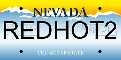 REDHOT2 Nevada License Plate