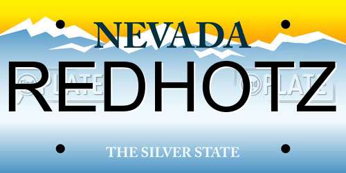 REDHOTZ Nevada License Plate