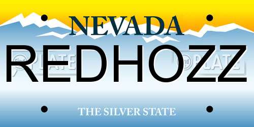 REDHOZZ Nevada License Plate