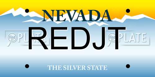 REDJT Nevada License Plate