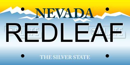 REDLEAF Nevada License Plate