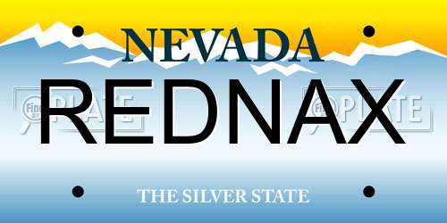 REDNAX Nevada License Plate