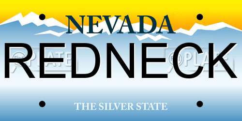 REDNECK Nevada License Plate