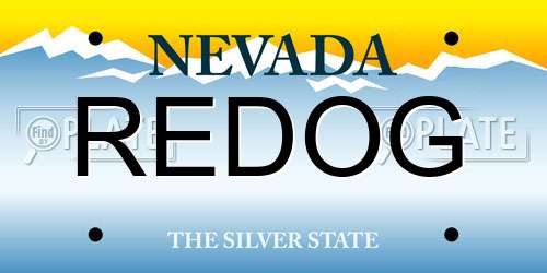 REDOG Nevada License Plate