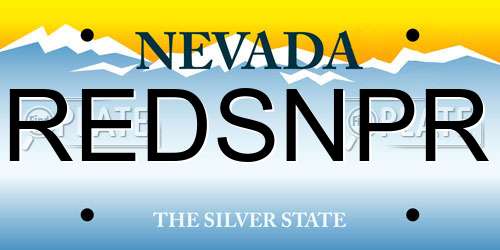 REDSNPR Nevada License Plate