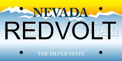 REDVOLT Nevada License Plate