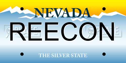 REECON Nevada License Plate