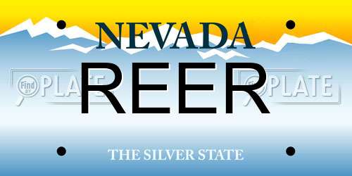 REER Nevada License Plate