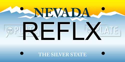 REFLX Nevada License Plate