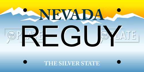 REGUY Nevada License Plate